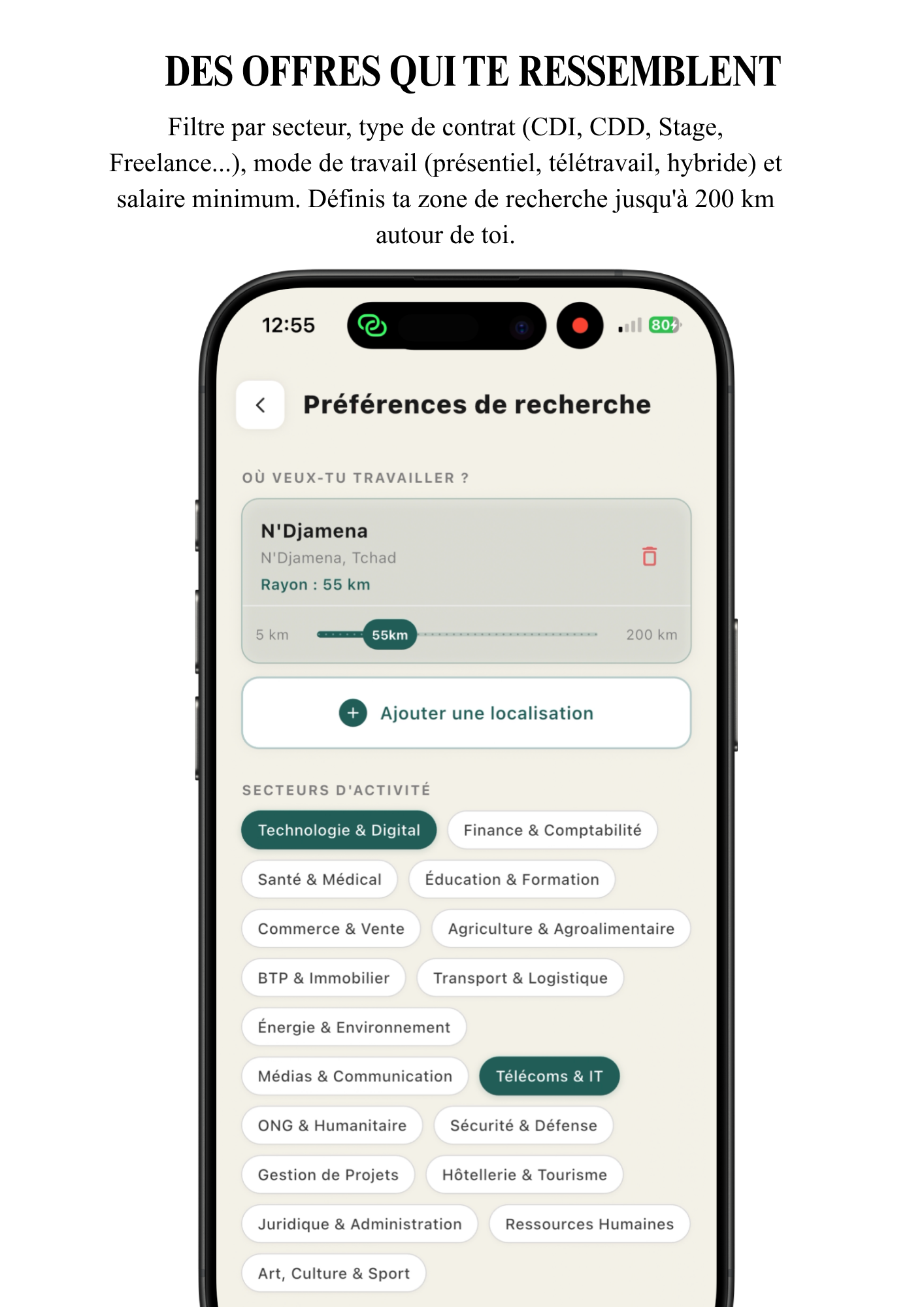 Fonctionnalité : Des offres qui te ressemblent